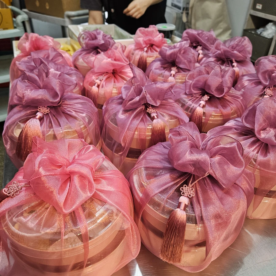 VIP 보자기 도시락 전통 보자기 포장 사진